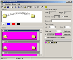 Screenshot of Artful GIF Animator 1.0