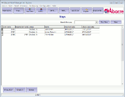 Screenshot des Abacre Hotel Management Systems