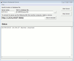 Abacre Restaurant Server Screenshot